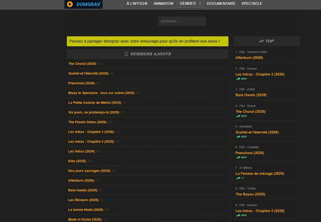 capture d ecran domgrav