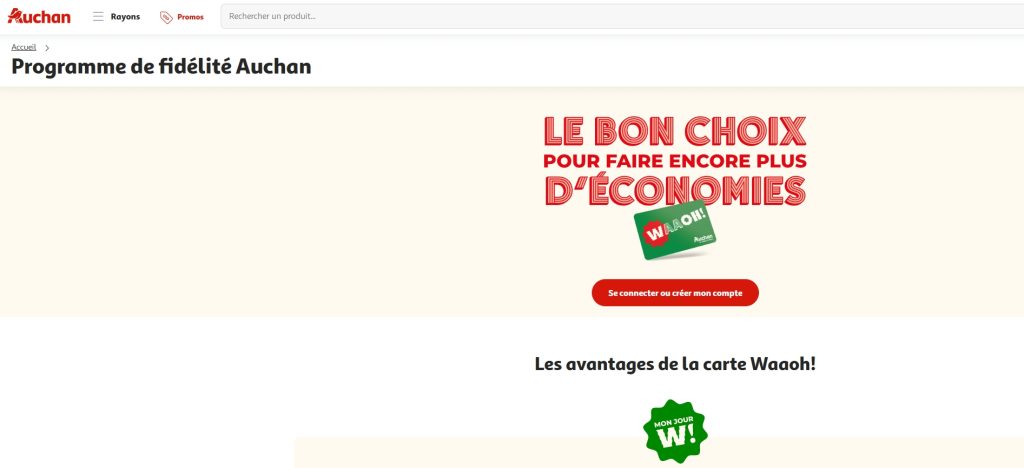 Comment récupérer votre code secret Auchan Waaoh oublié ou perdu ? 2 Programme de fidelite Auchan