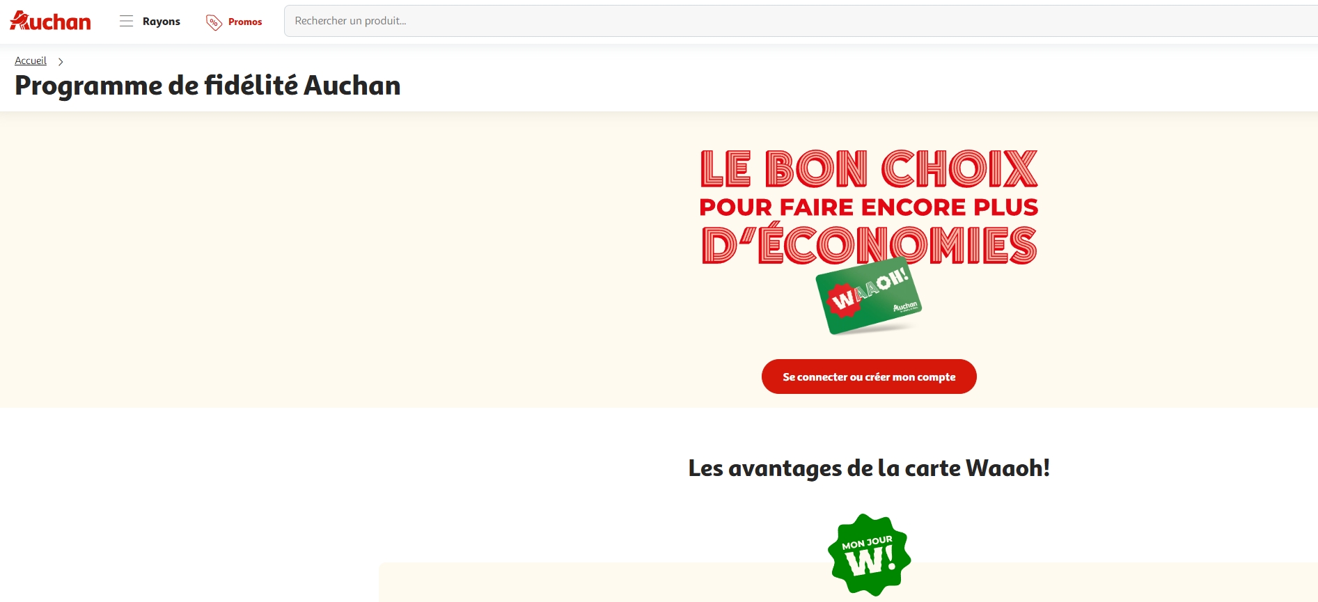 Programme de fidelite Auchan